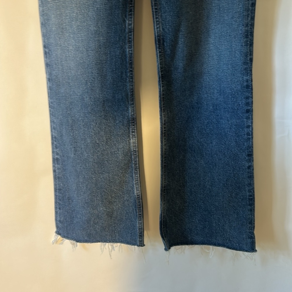 AGolde Lena Mid Rise Baby Bootcut jeans Sz 29 Placebo Dark Blue - Picture 6 of 10